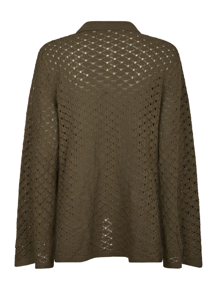 Molly&My x Julie Elgaard - Elina Knit Blouse 167102 - 176 - Khaki Bluser
