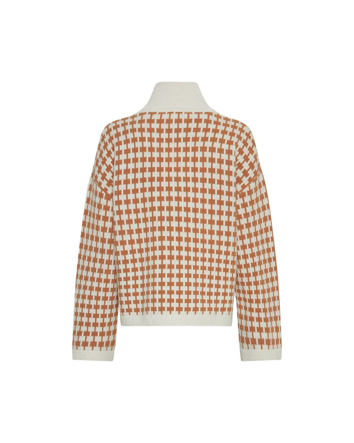 Moss Copenhagen - Mschamaria Zip Pullover 19172 - Egret C Spice