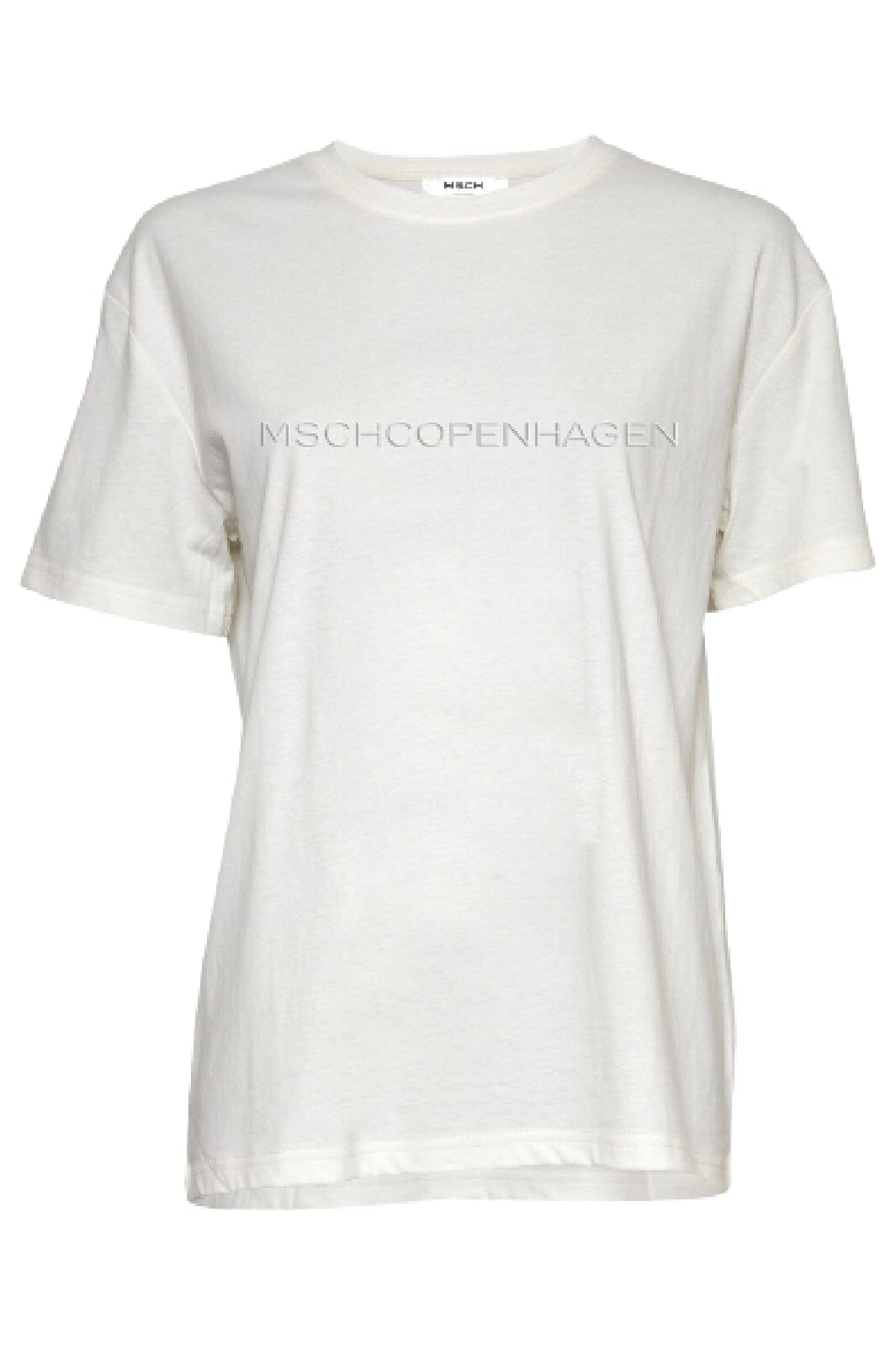 Moss Copenhagen - Mschliv Organic Rubber Print Tee - White T-shirts