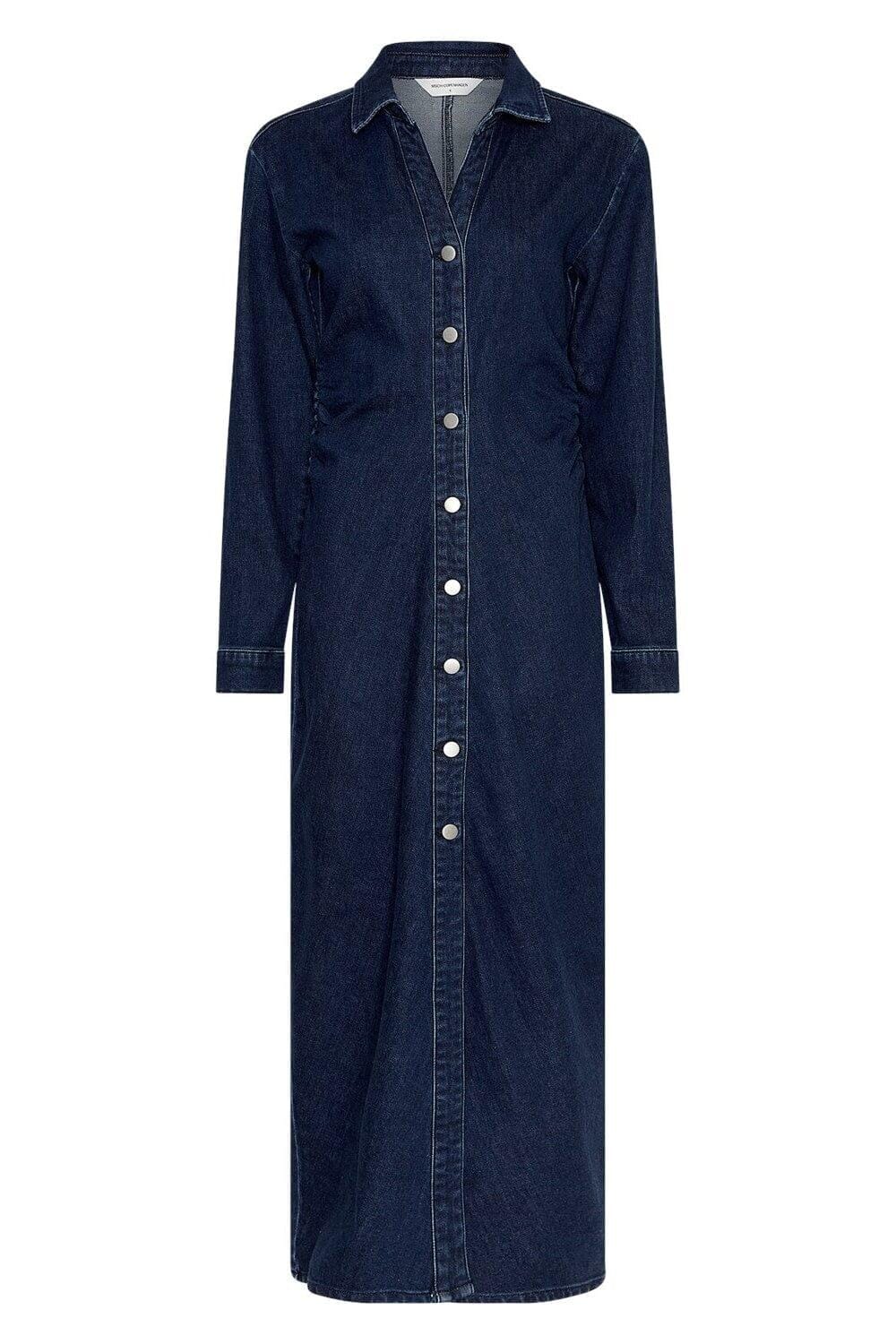 Moss Copenhagen - Mschmow Shirt Dress 19504 - Dark Blue Wash Skjorter