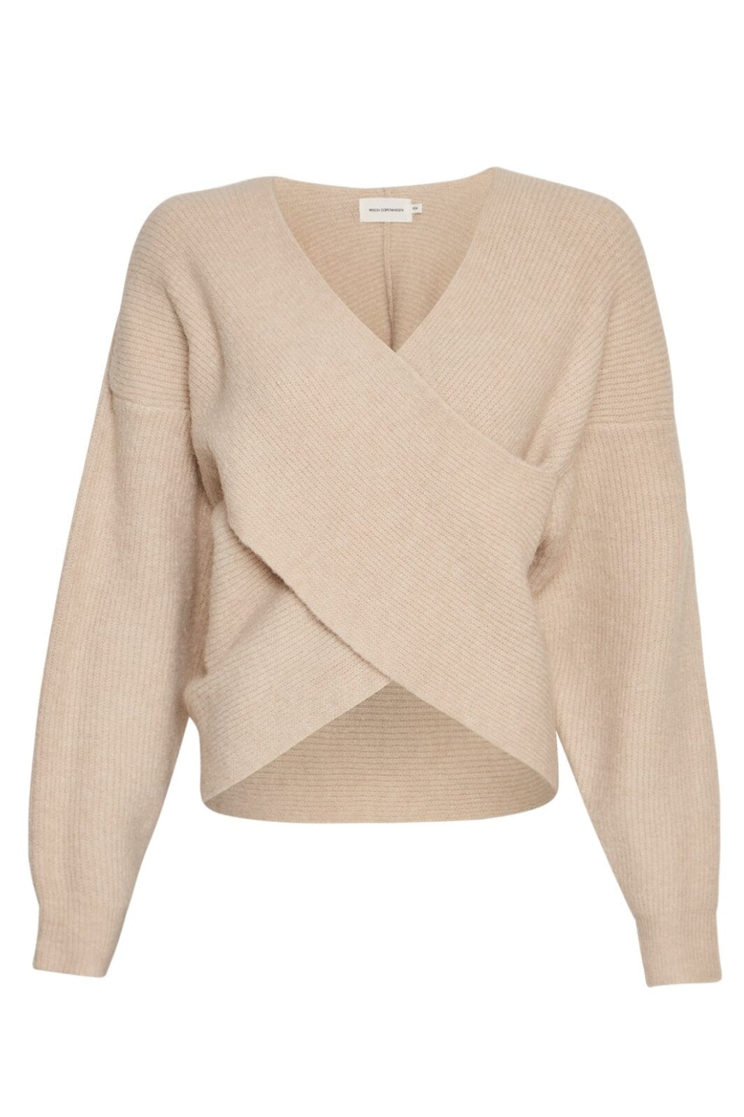 Moss Copenhagen - Mschzinelle Hope Wrap Pullover - Peyote Strikbluser