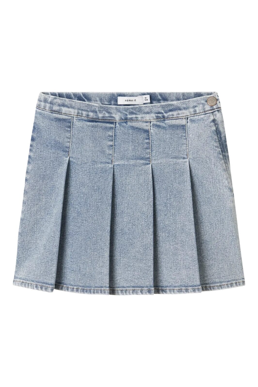 Name It - Nkfdebi Short Pleat Skirt 4064-Ft - 4764356 Light Blue Denim