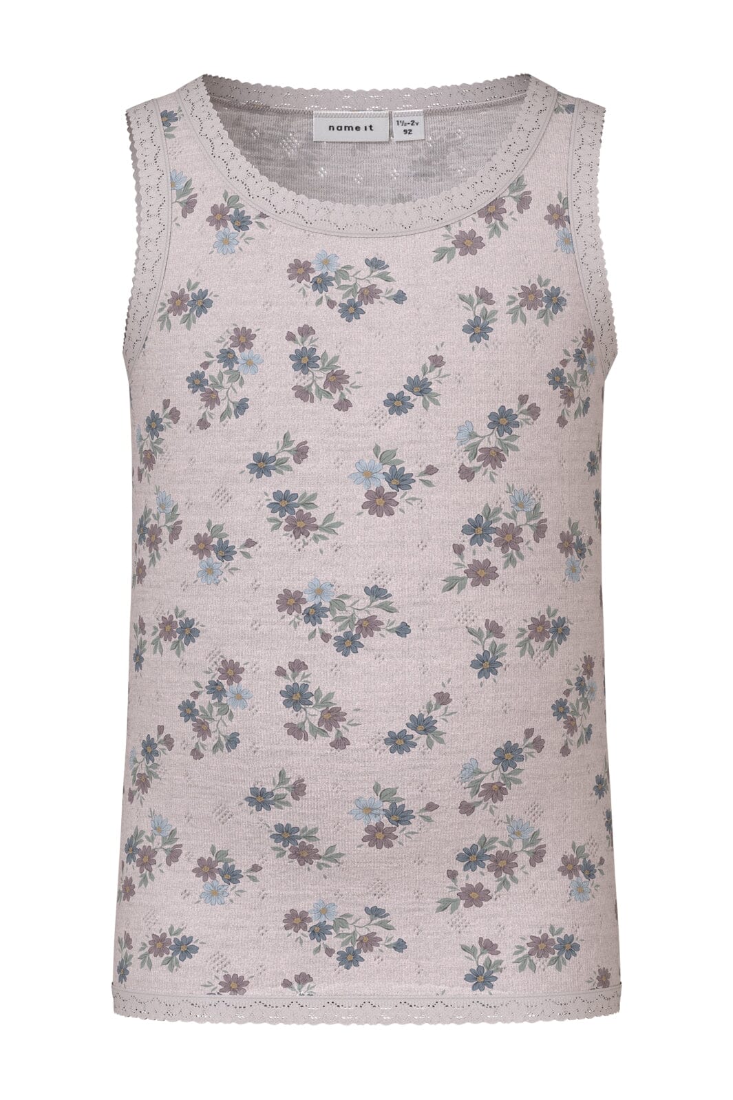 Name It - Nmfwang Wool Needle Tank Top - 4474939 Lilac Ash Aop