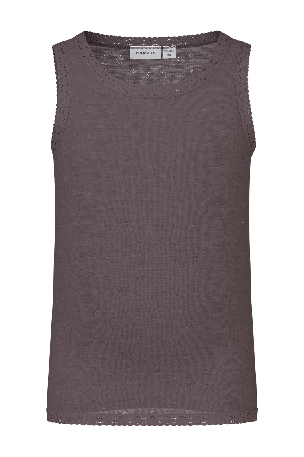 Name It - Nmfwang Wool Needle Tank Top - 4474940 Sparrow