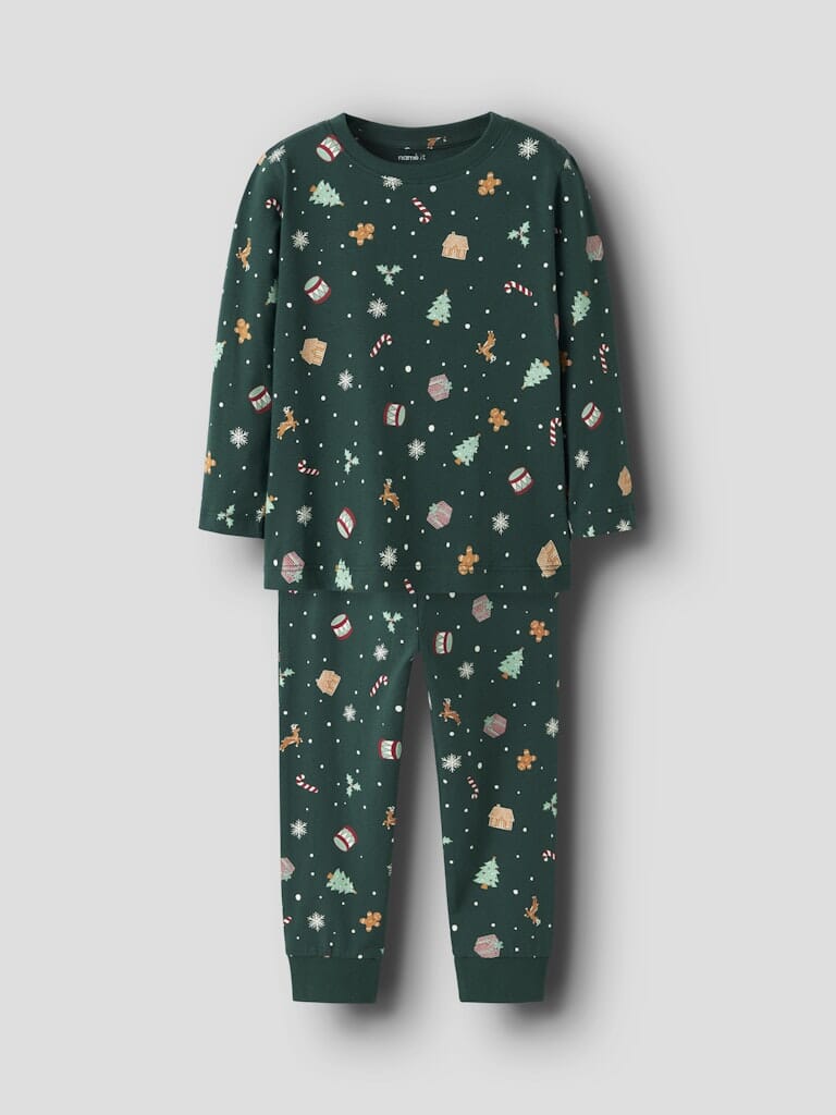 Name It - Nmnvismas Ls Nightset - 4918964 Botanical Garden Xmas Aop Nattøj