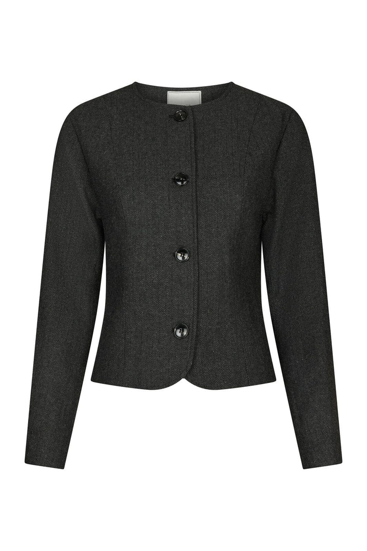 Neo Noir - Amanda Herringbone Jacket 165445 - 132 - Antracit