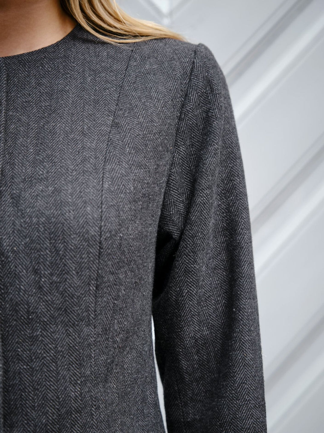 Neo Noir - Amanda Herringbone Jacket 165445 - 132 - Antracit Blazere