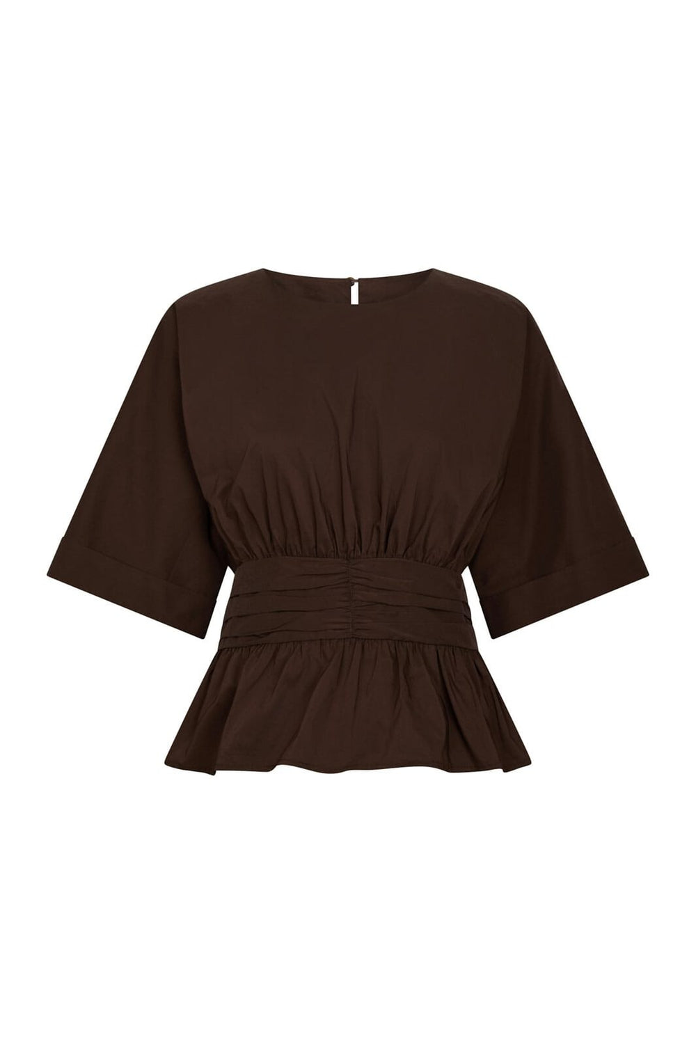 Neo Noir - Annegret Poplin Blouse 162365 - 584 - Chocolate Brown