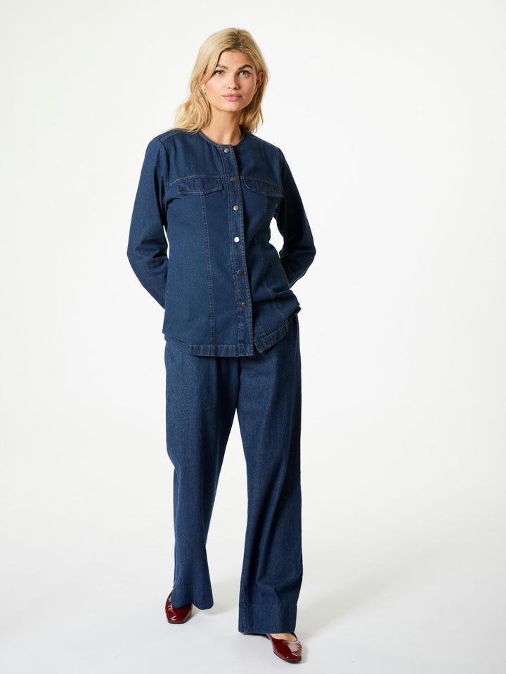 Neo Noir - Annie Denim Blouse - Dark Blue Skjorter