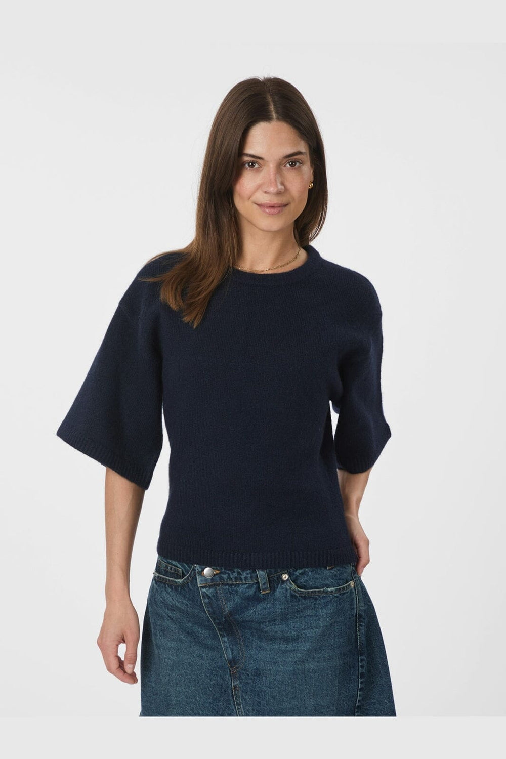 Neo Noir - Asha Knit Tee 164730 - 141 - Navy