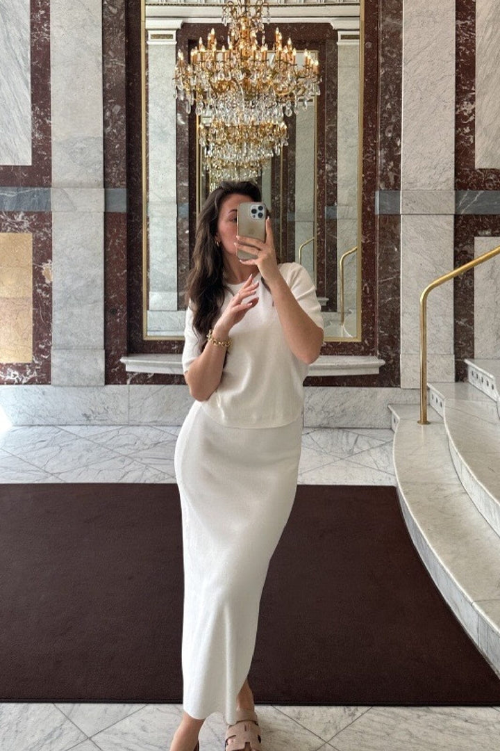 Neo Noir - Aston Knit Skirt - Off White Nederdele