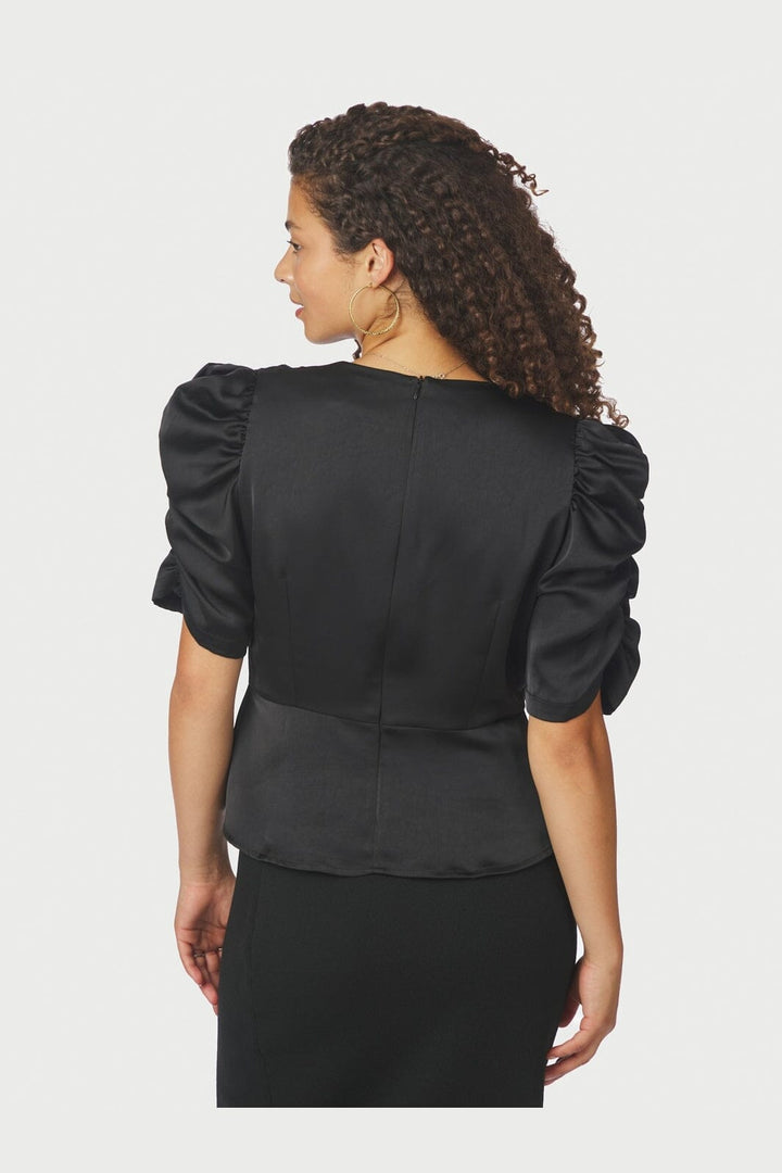 Neo Noir - Benua Heavy Sateen Blouse 167069 - 100 - Black