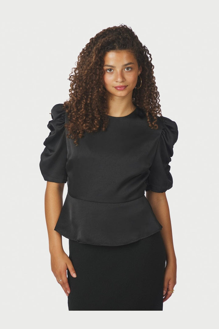 Neo Noir - Benua Heavy Sateen Blouse 167069 - 100 - Black