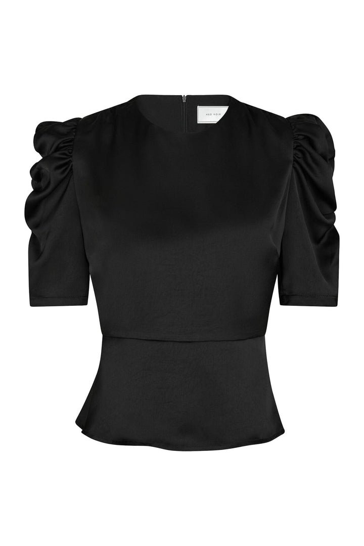Neo Noir - Benua Heavy Sateen Blouse 167069 - 100 - Black