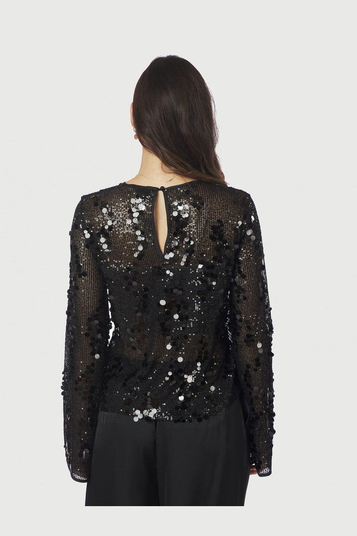 Neo Noir - Blake Sequins Blouse 167011 - 100 - Black