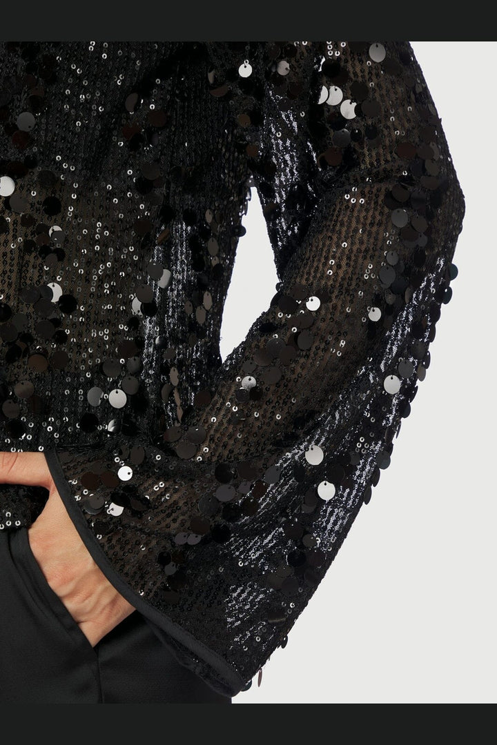Neo Noir - Blake Sequins Blouse 167011 - 100 - Black