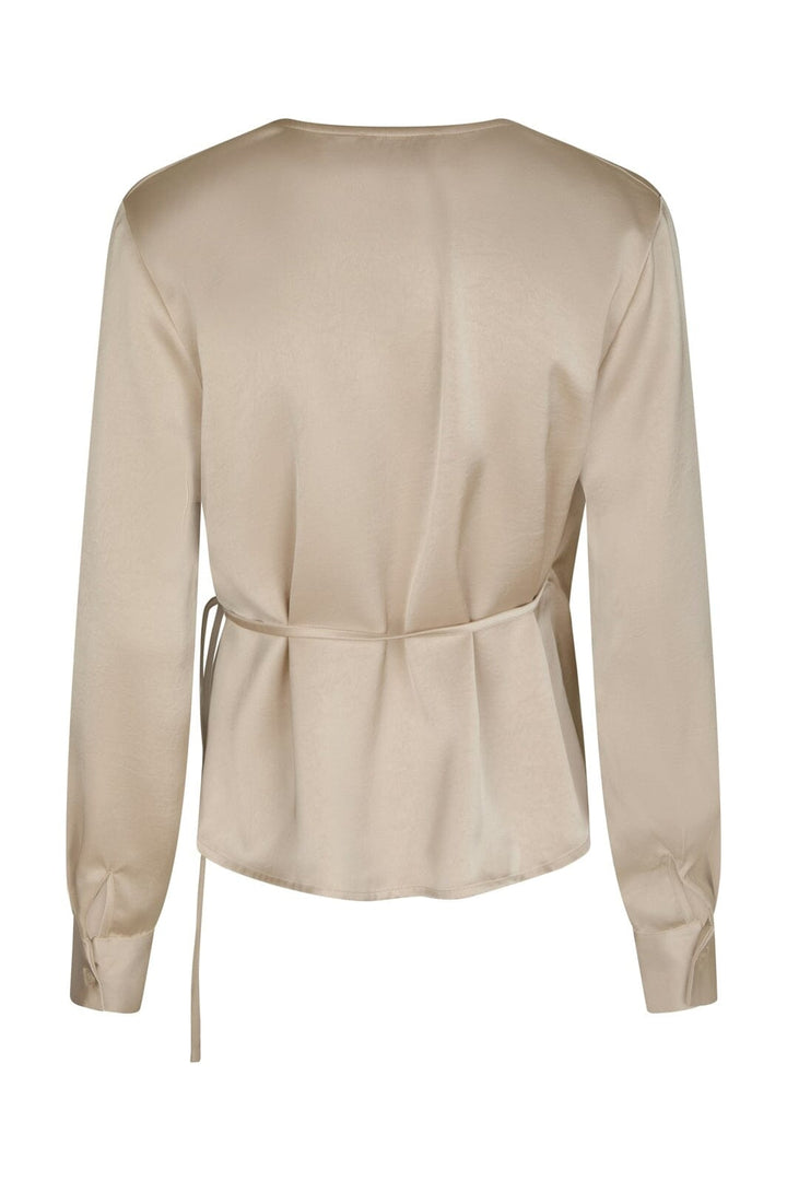 Neo Noir - Caprina Heavy Sateen Blouse 166961 - 720 - Champagne