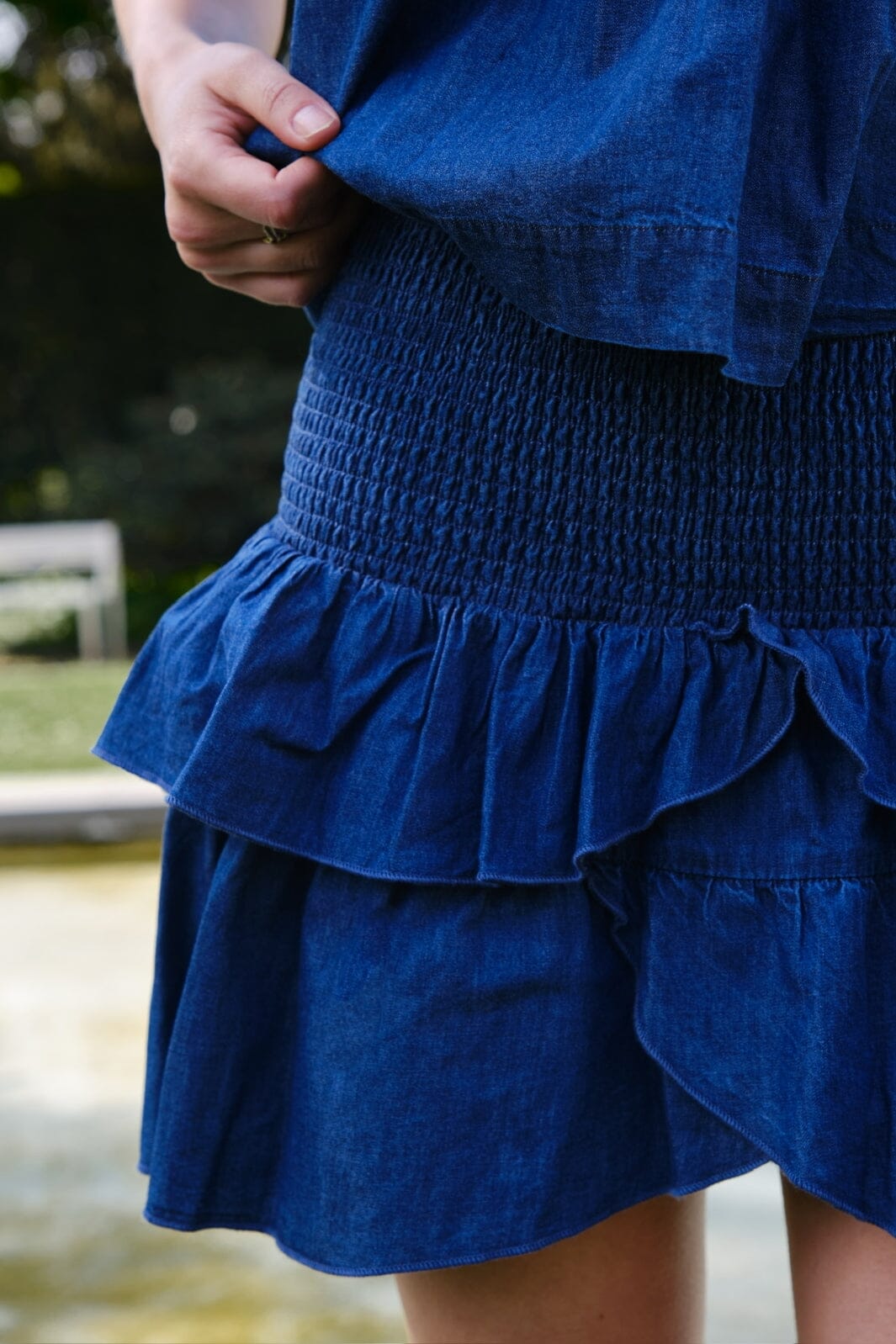 Neo Noir - Carin Denim Skirt 165090 - 140 - Blue Nederdele