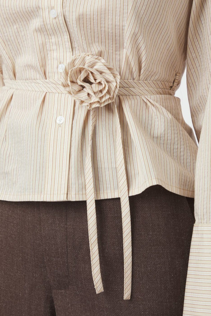 Neo Noir - Clarida Rose Stripe Shirt 166504 - 191 - Light Yellow