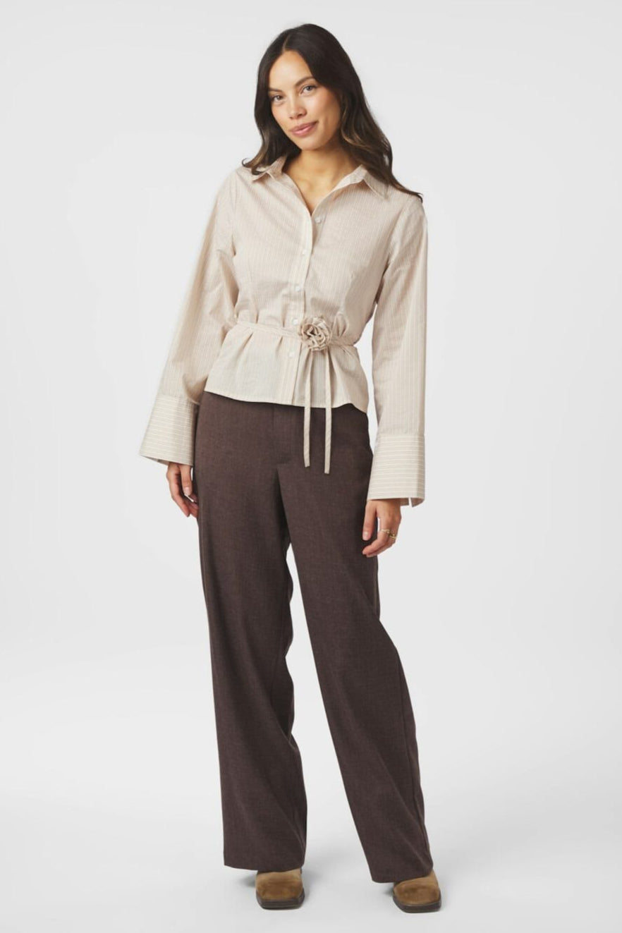 Neo Noir - Clarida Rose Stripe Shirt 166504 - 191 - Light Yellow