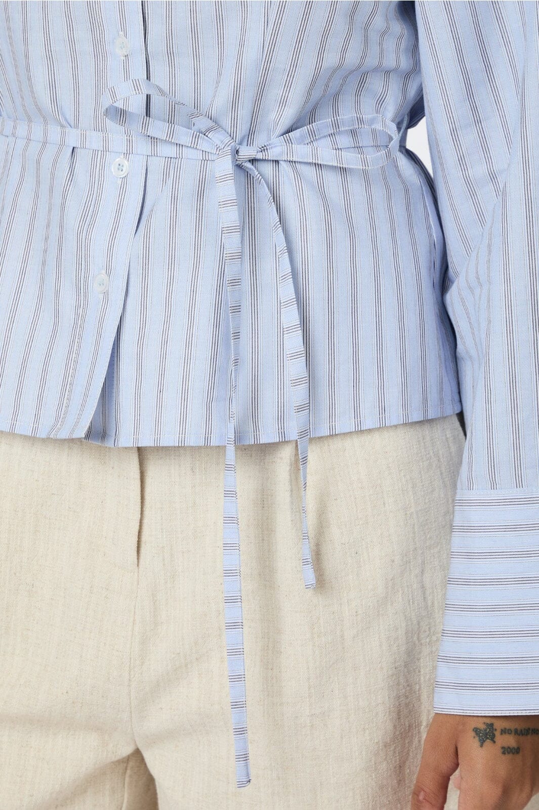 Neo Noir - Clarida Stripe Shirt 164934 - 145 - Light Blue