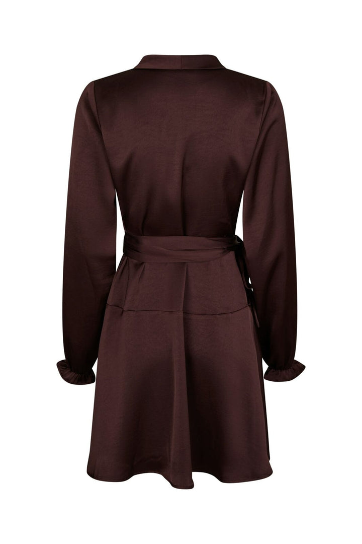 Neo Noir - Colbie Heavy Sateen Dress 166483 - 174 - Burgundy