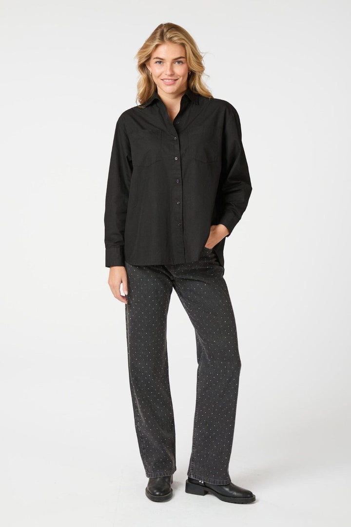 Neo Noir - Dalma C Poplin Shirt 164332 - Black Skjorter