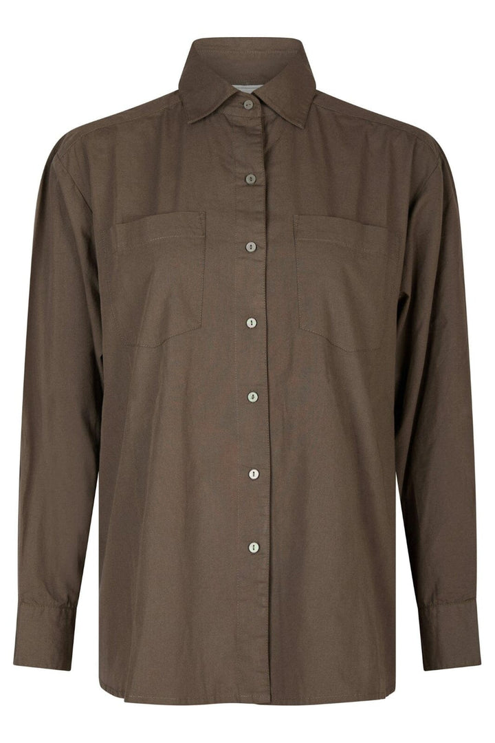 Neo Noir - Dalma C Poplin Shirt 164332 - Warm Grey
