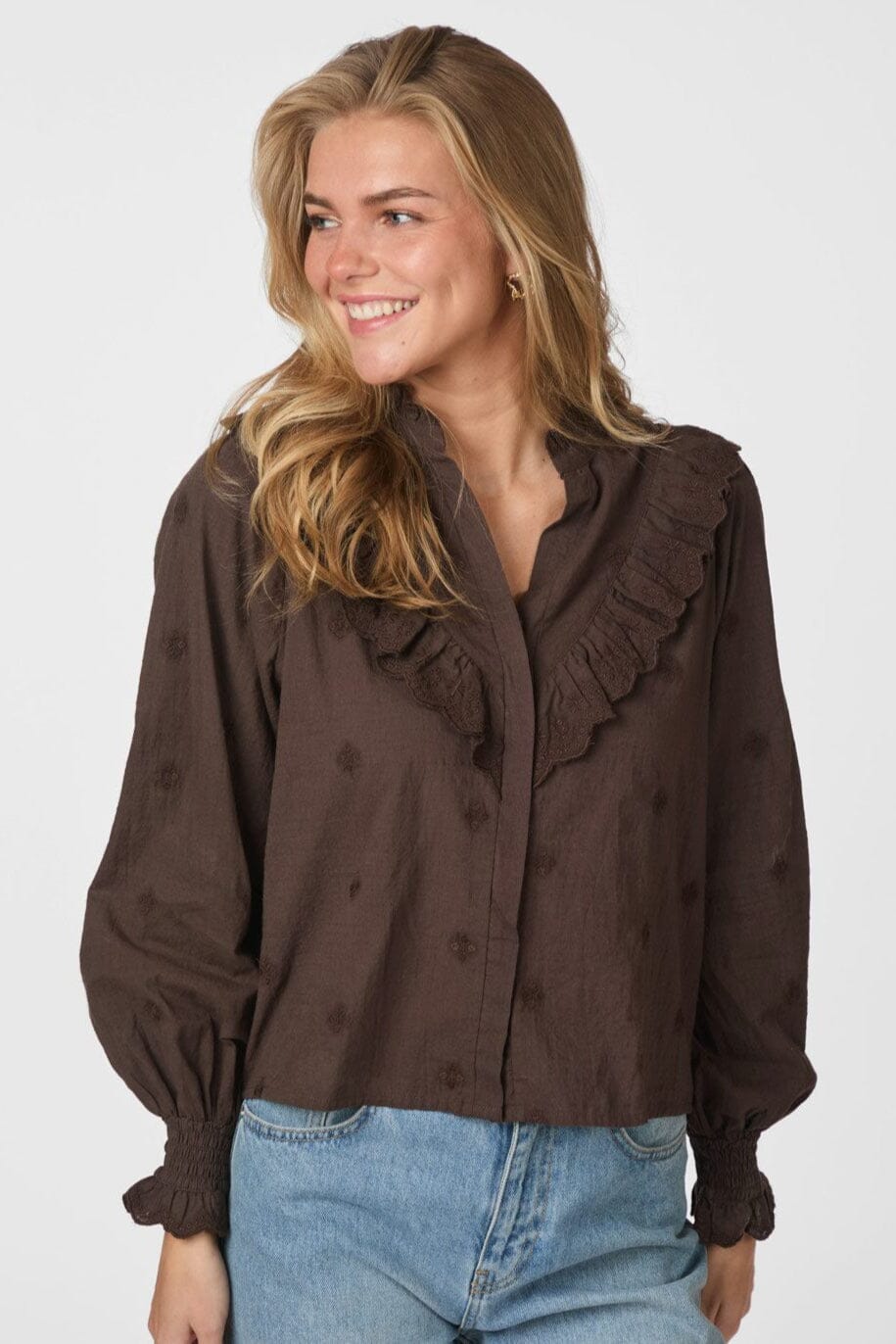 Neo Noir - Degas Blouse 160214 - 676 - Dark Brown