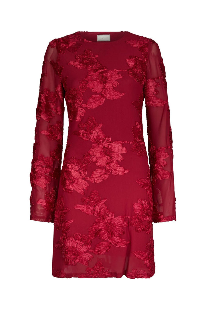 Neo Noir - Dirina Big Flower Mesh Dress 167279 - 160 - Red