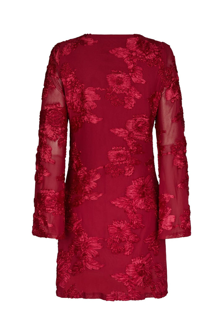 Neo Noir - Dirina Big Flower Mesh Dress 167279 - 160 - Red