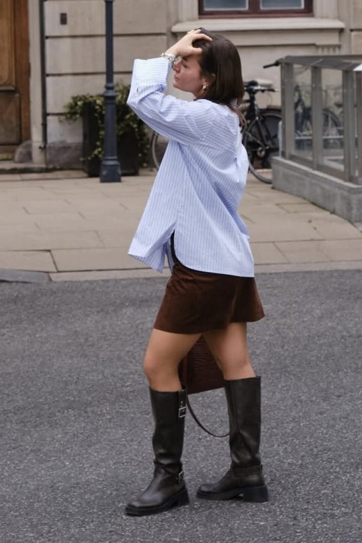 Neo Noir - Dita Mini Stripe Shirt 162706 - Light Blue