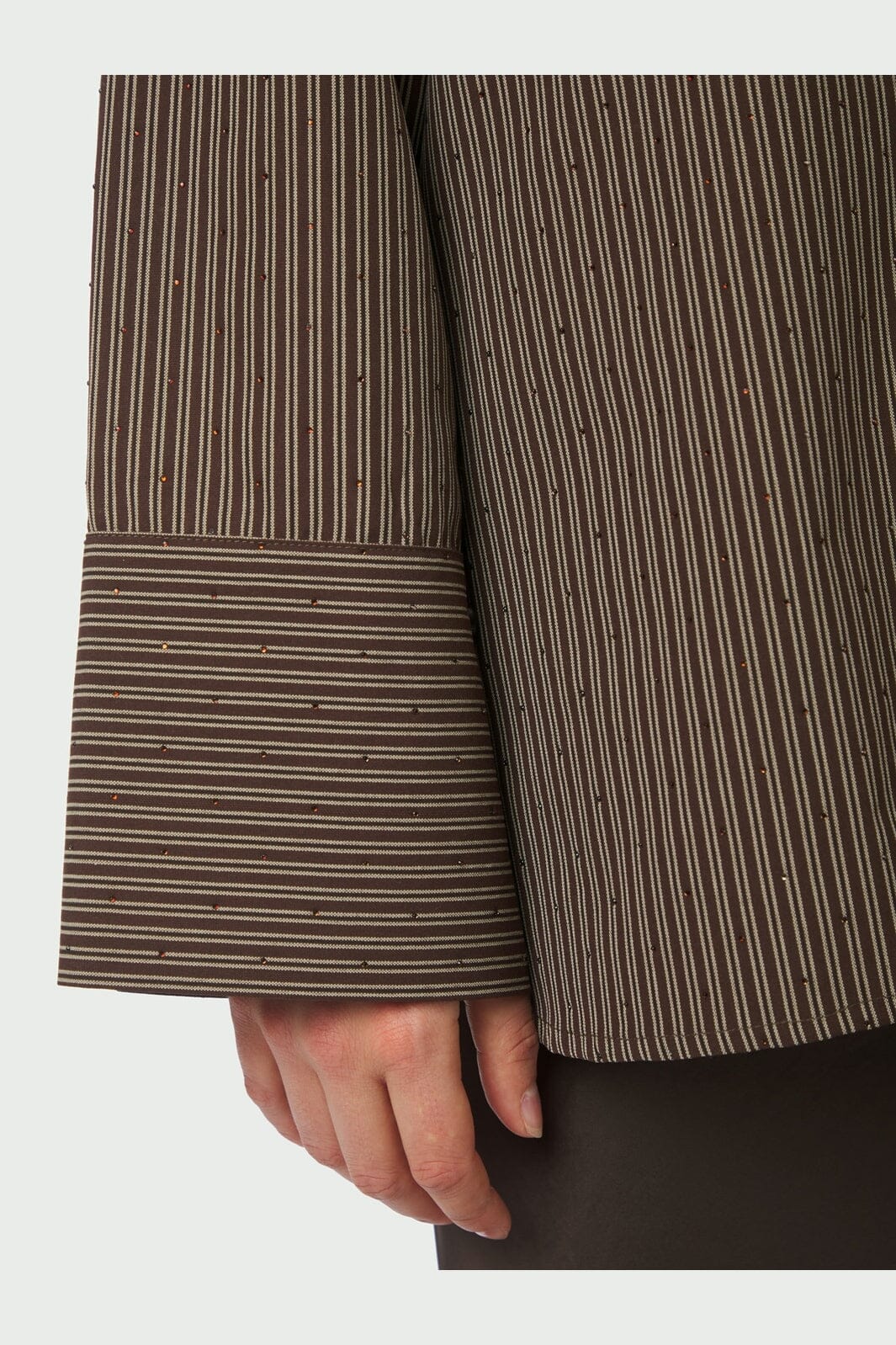 Neo Noir - Dita Striped Line Shirt 166888 - 676 - Dark Brown