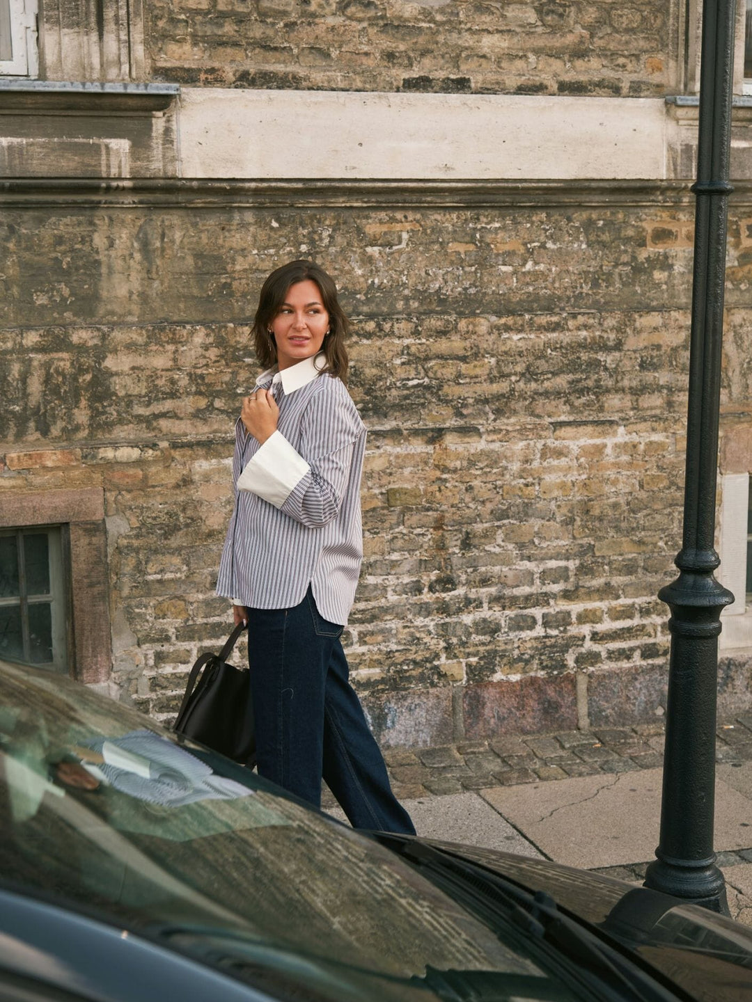 Neo Noir - Dranila Stripe Shirt 165982 - 210 - Brown Skjorter