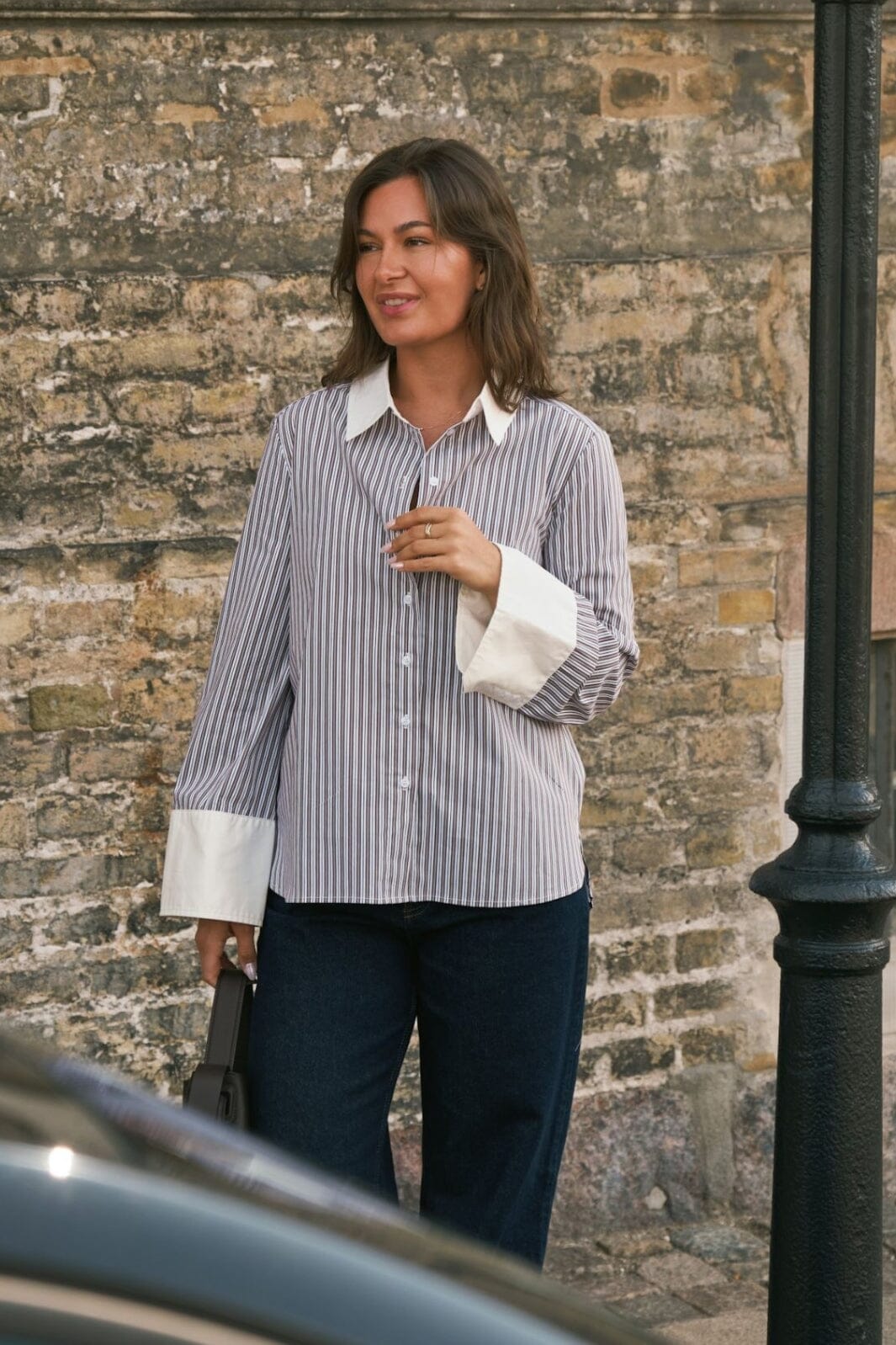 Neo Noir - Dranila Stripe Shirt 165982 - 210 - Brown Skjorter