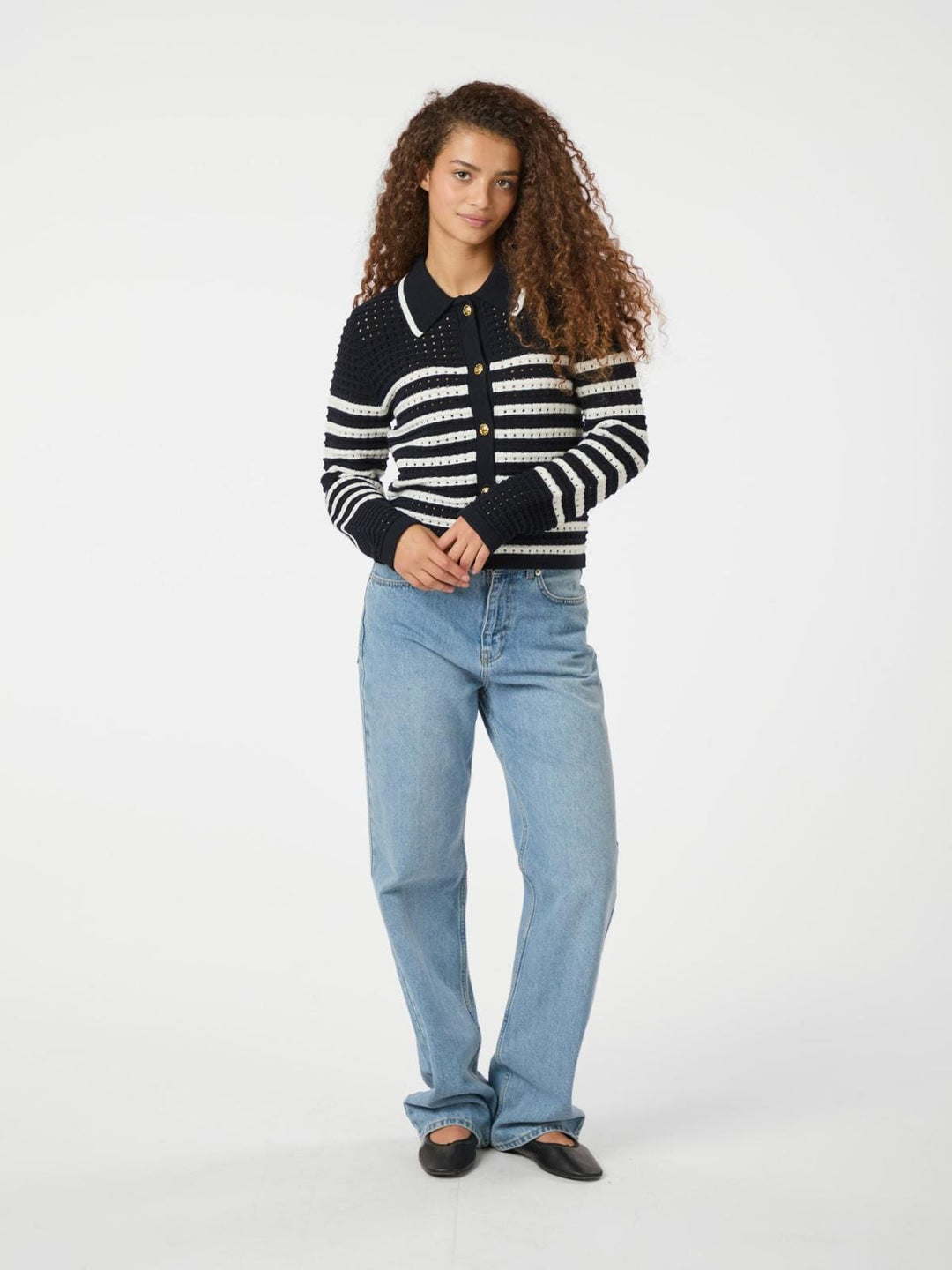 Neo Noir - Effie Knit Cardigan 164571 - 141 - Navy