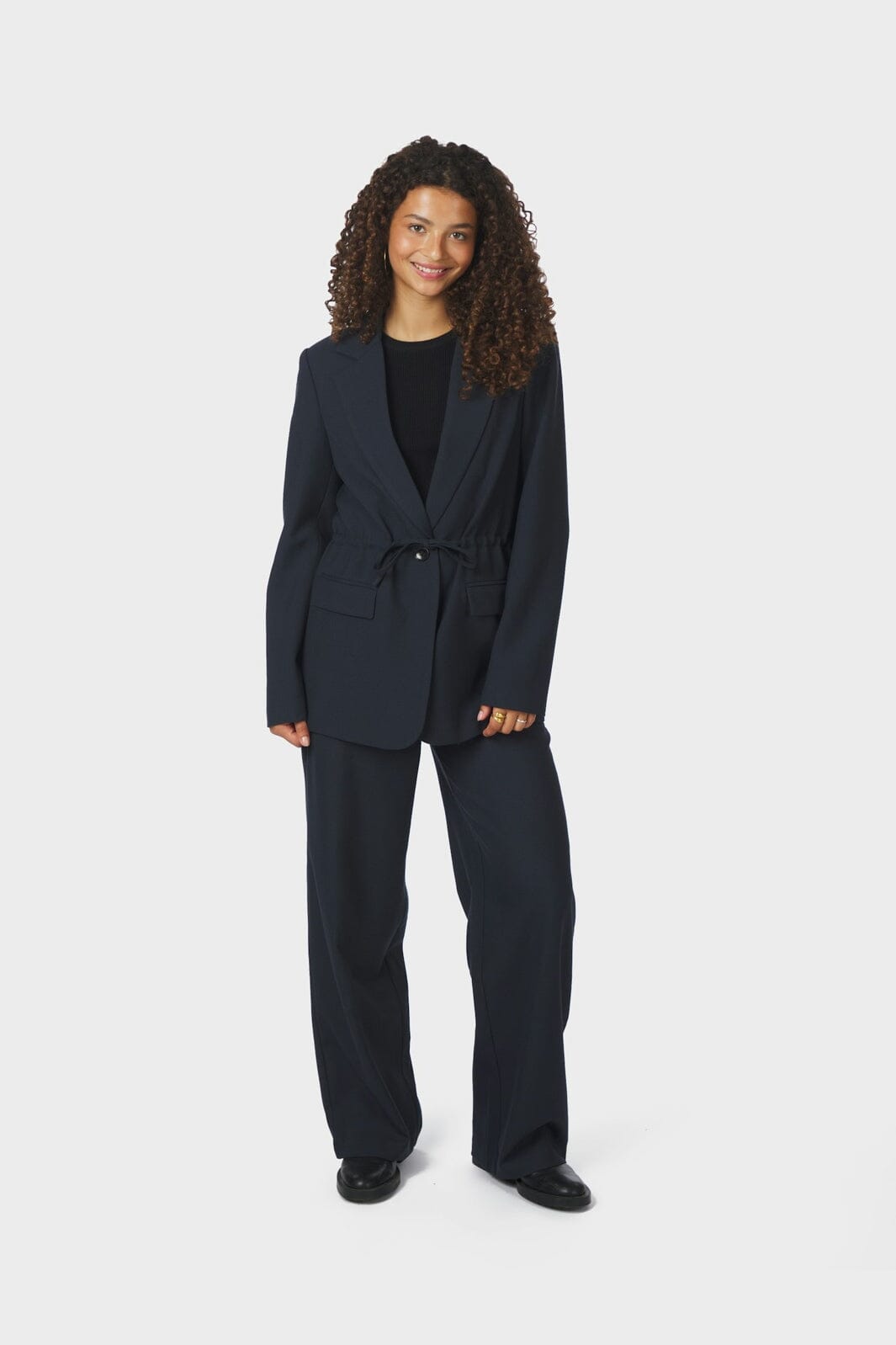 Neo Noir - Emmett Melange Pants 165059 - 141 - Navy