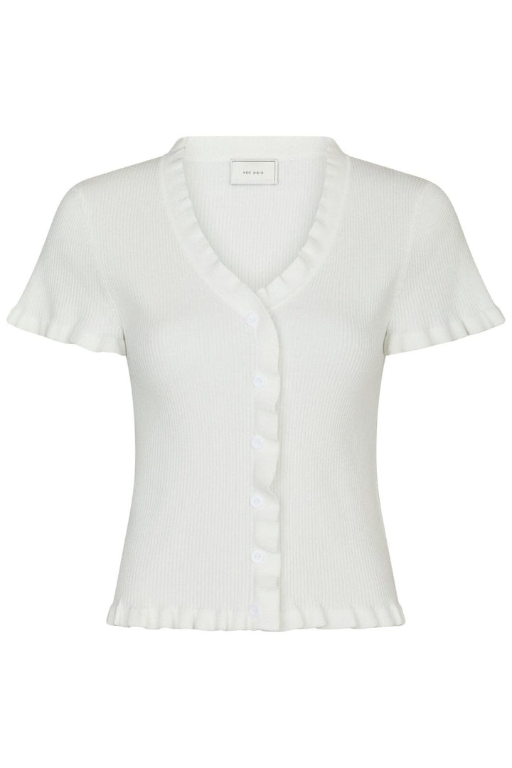 Neo Noir - Esla Frill Knit Tee 164432 - 121 - Off White