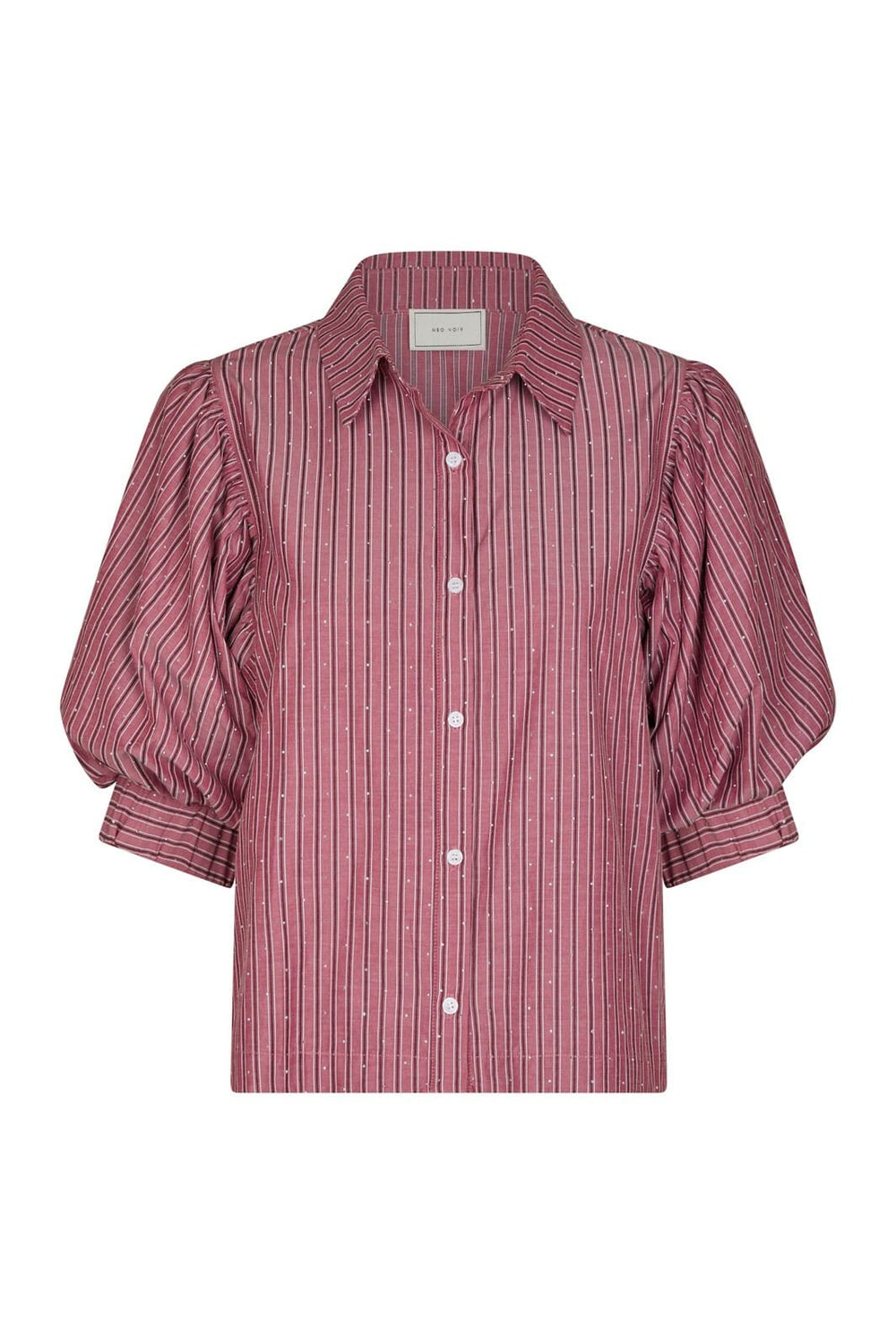 Neo Noir - Etta Soft Stripe Stone Shirt 166416 - 393 - Dark Rose