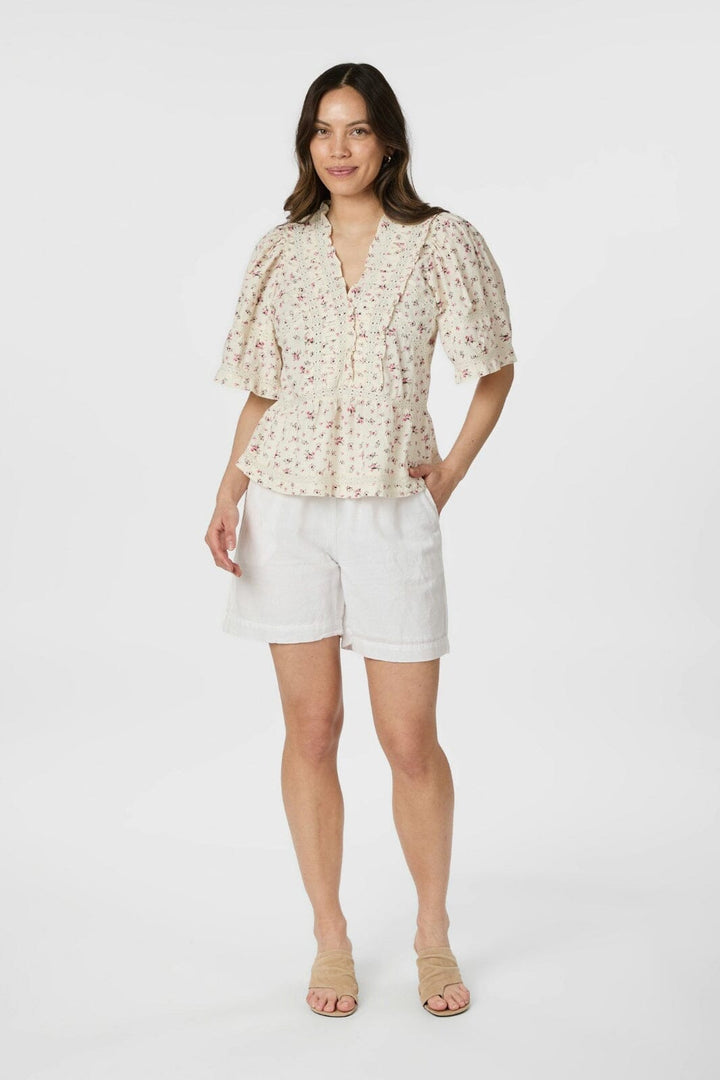 Neo Noir - Evienne Floral Blush Top 165626 - 165 - Rose