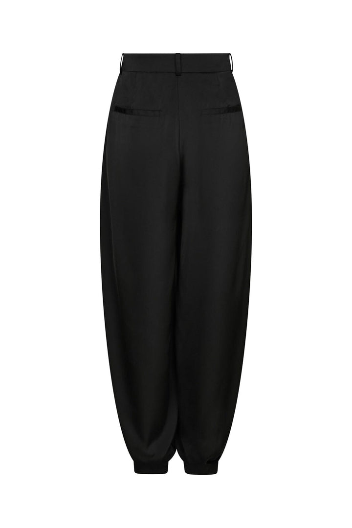 Neo Noir - Fayla Drapy Satin Balloon Pants 167418 - 100 - Black