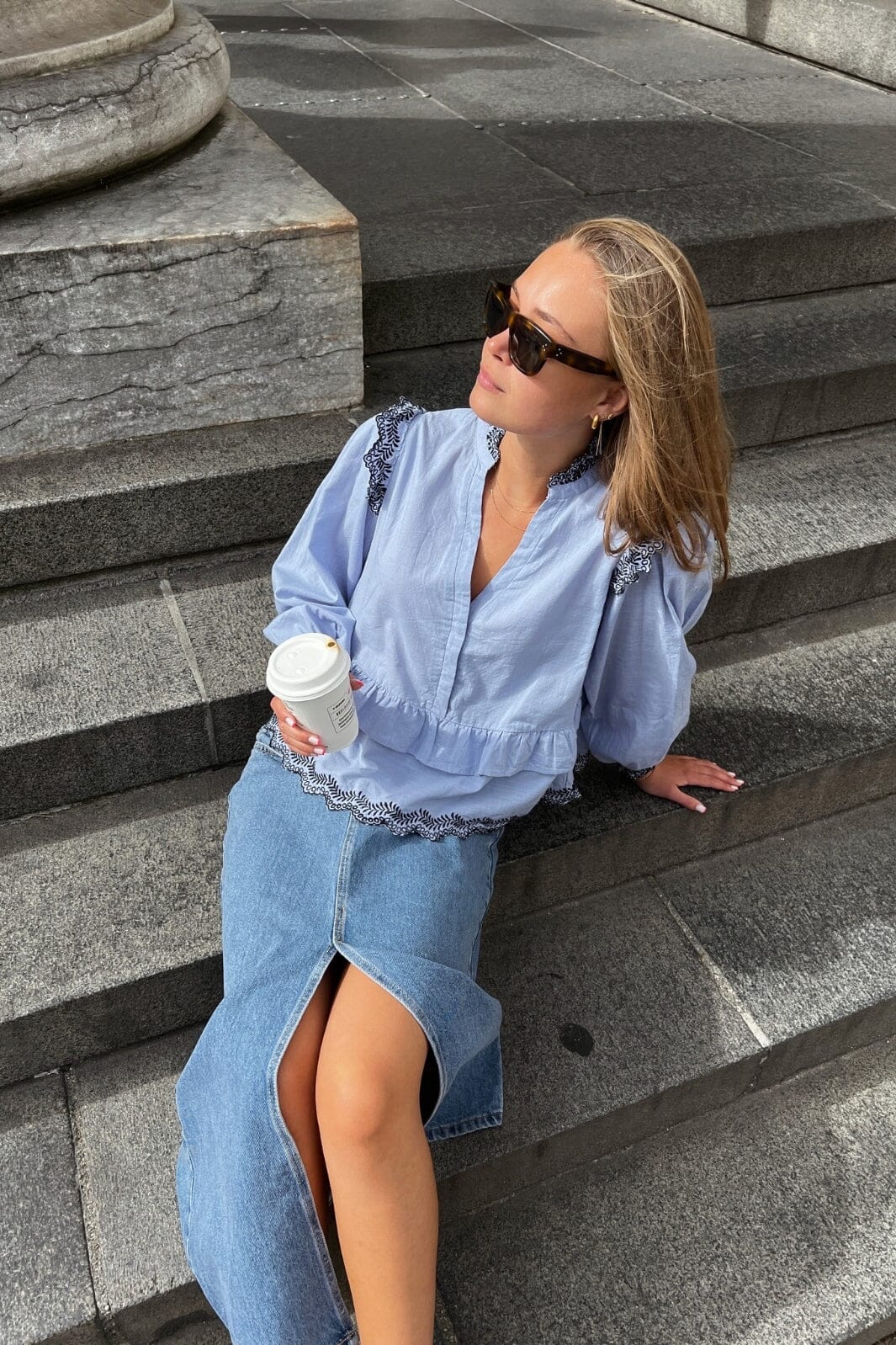 Neo Noir - Frankie D Skirt - Vintage Blue Nederdele