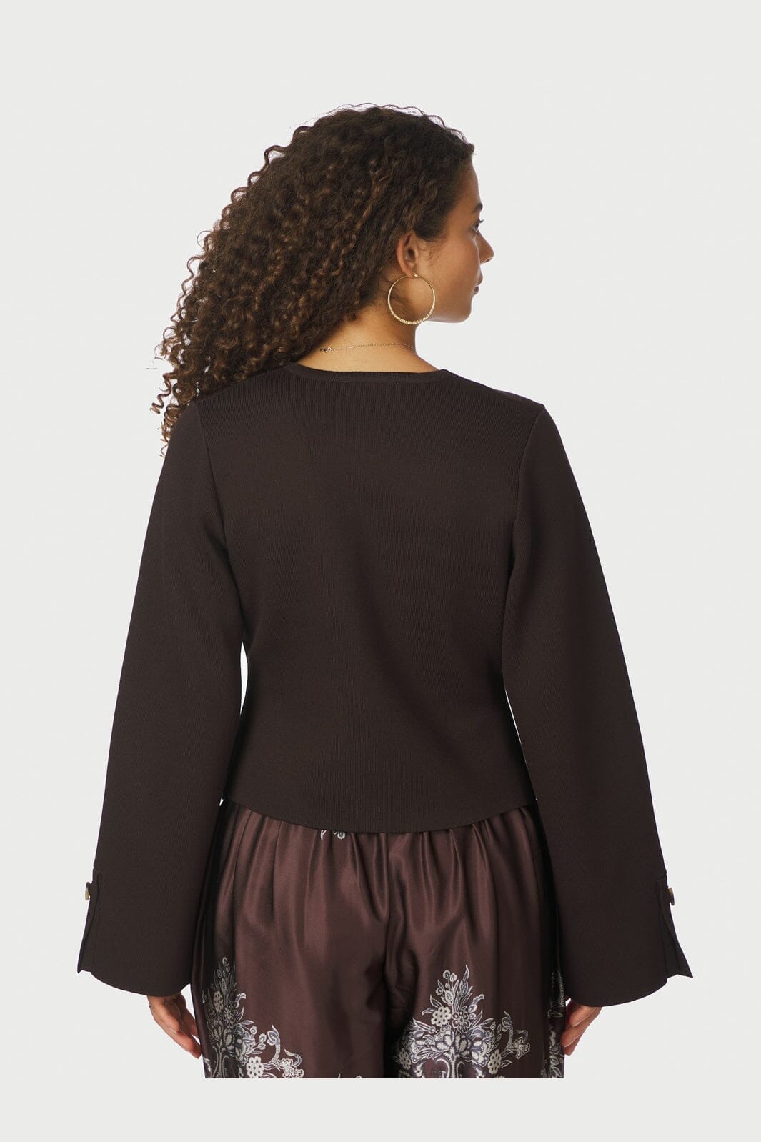 Neo Noir - Fulvia Knit Blouse 167244 - 676 - Dark Brown