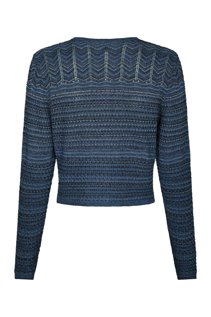 Neo Noir - Gini Chevron Knit Cardigan 166461 - 141 - Navy