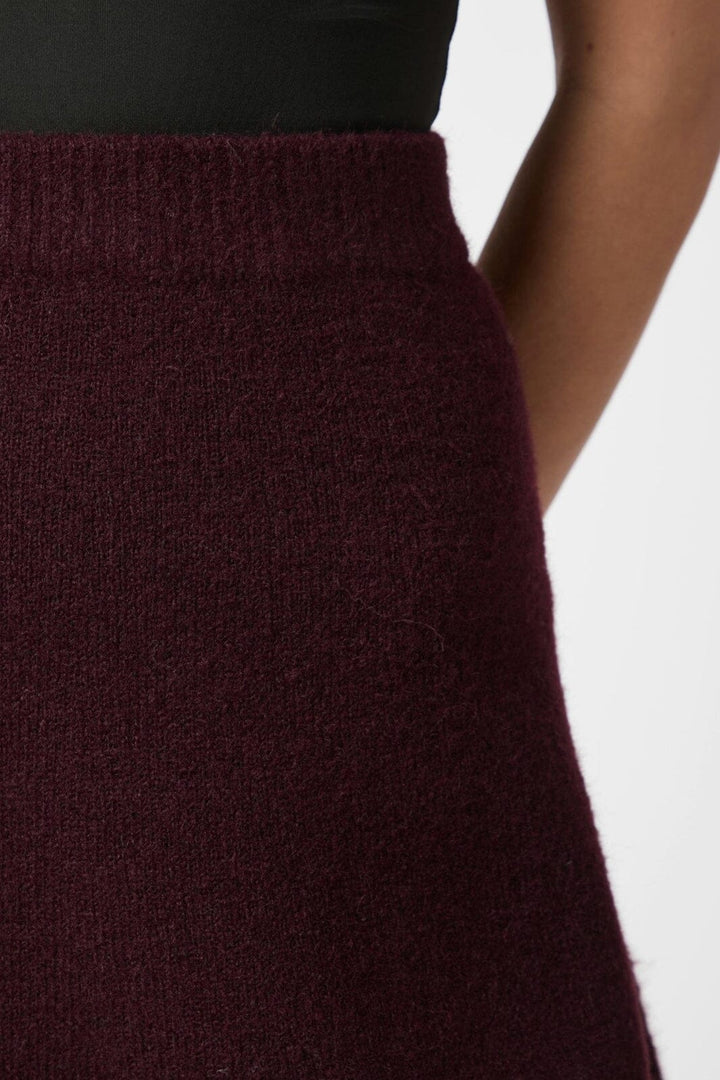 Neo Noir - Gisa Knit Skirt 161228 - 682 - Wine