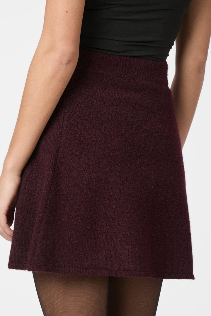 Neo Noir - Gisa Knit Skirt 161228 - 682 - Wine
