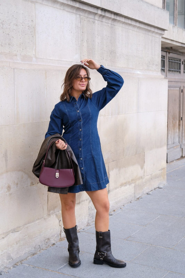 Neo Noir - Hanne Denim Dress - Dark Blue Kjoler