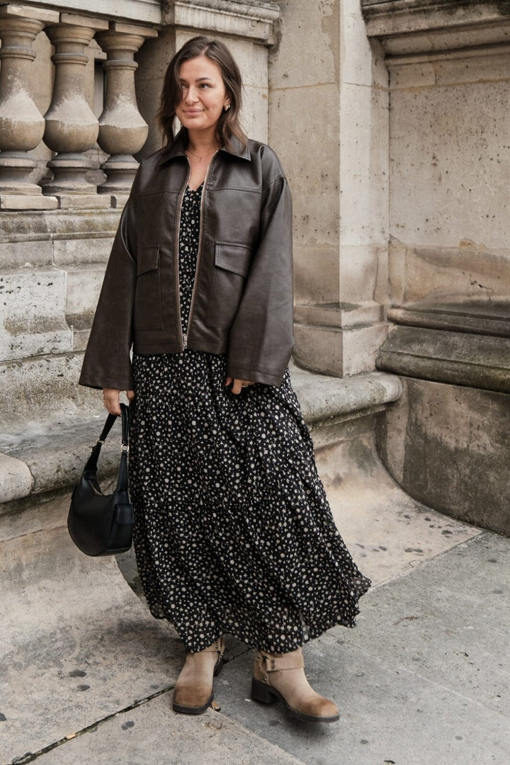 Neo Noir - Hiko Secret Flower Dress - Black Kjoler