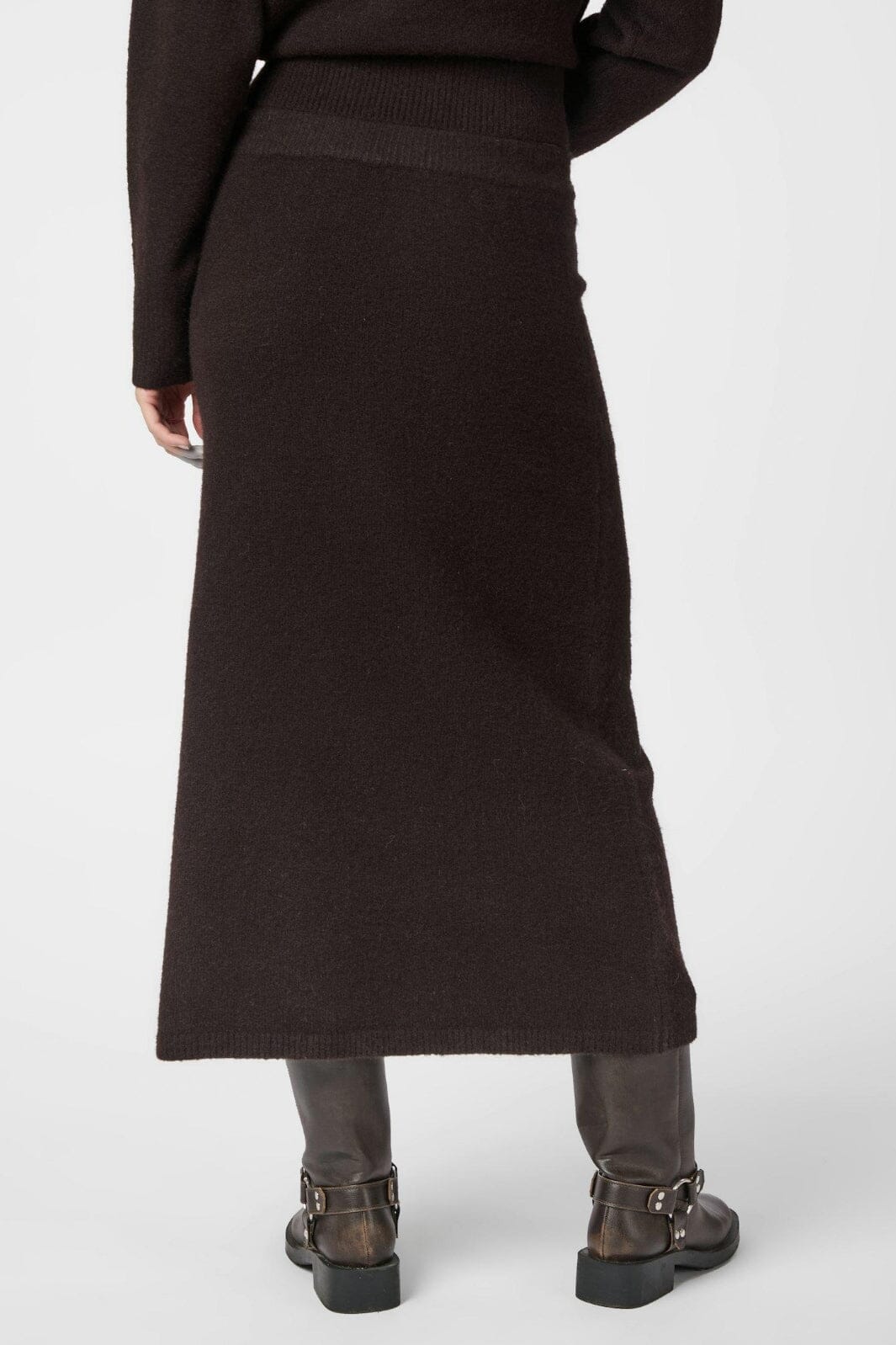 Neo Noir - Hynne Knit Skirt 165392 - 676 - Dark Brown