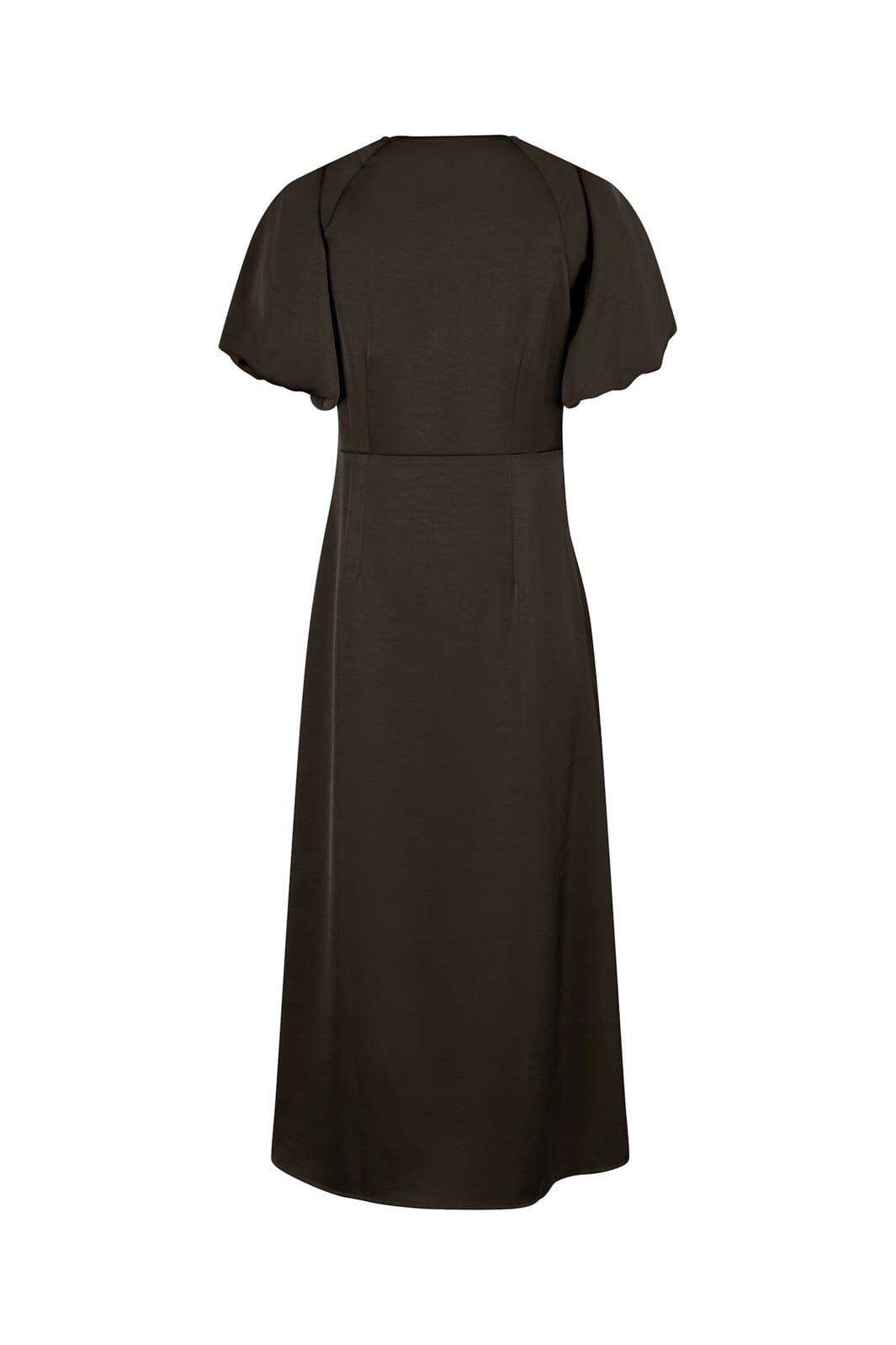 Neo Noir - Illana Heavy Sateen Dress 162521 - 676 - Dark Brown